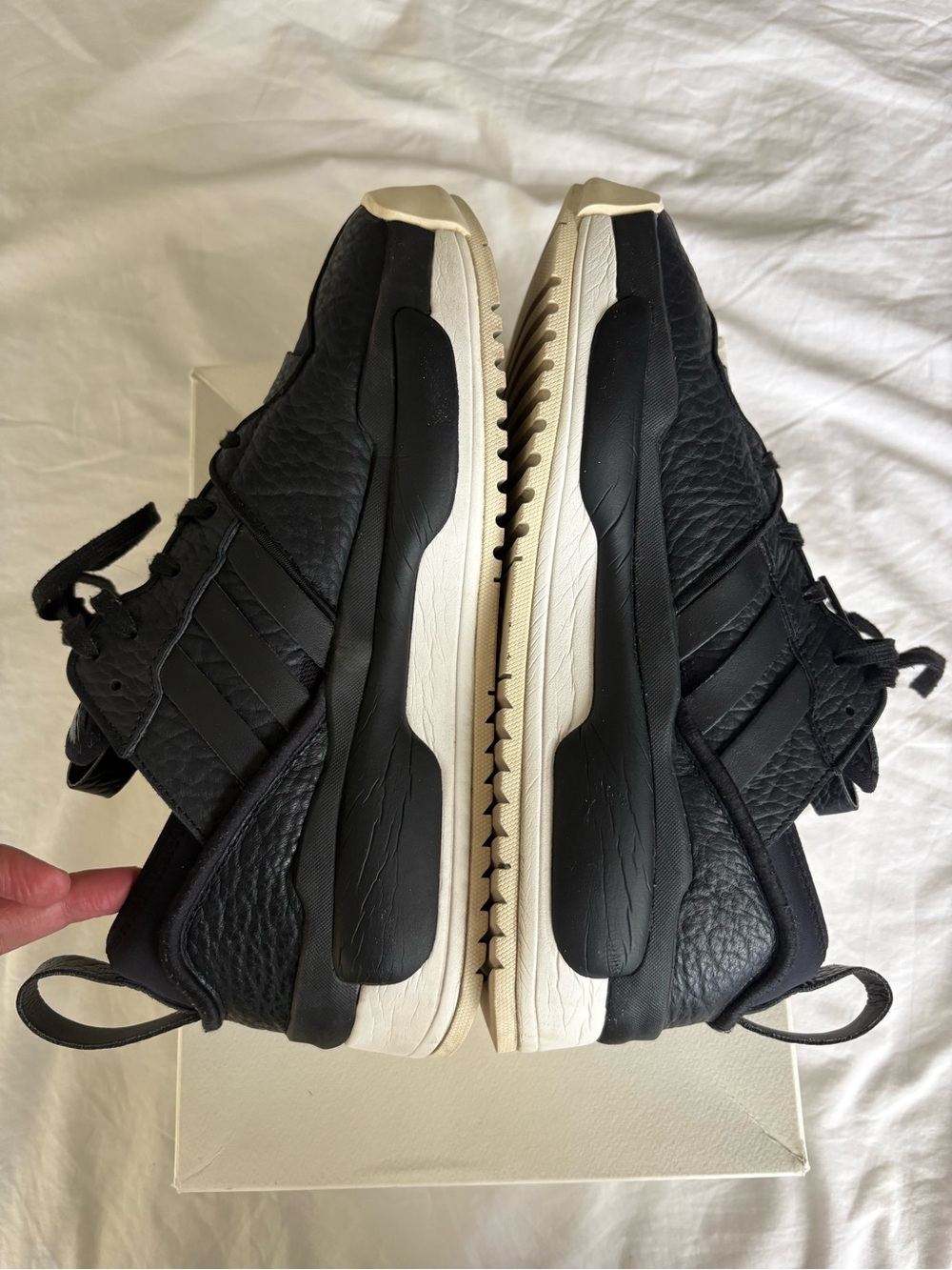 Adidas Y-3 Hokori III Black Core White Sneakers Men's Size 10 with OG Box GOAT - Picture 9 of 16